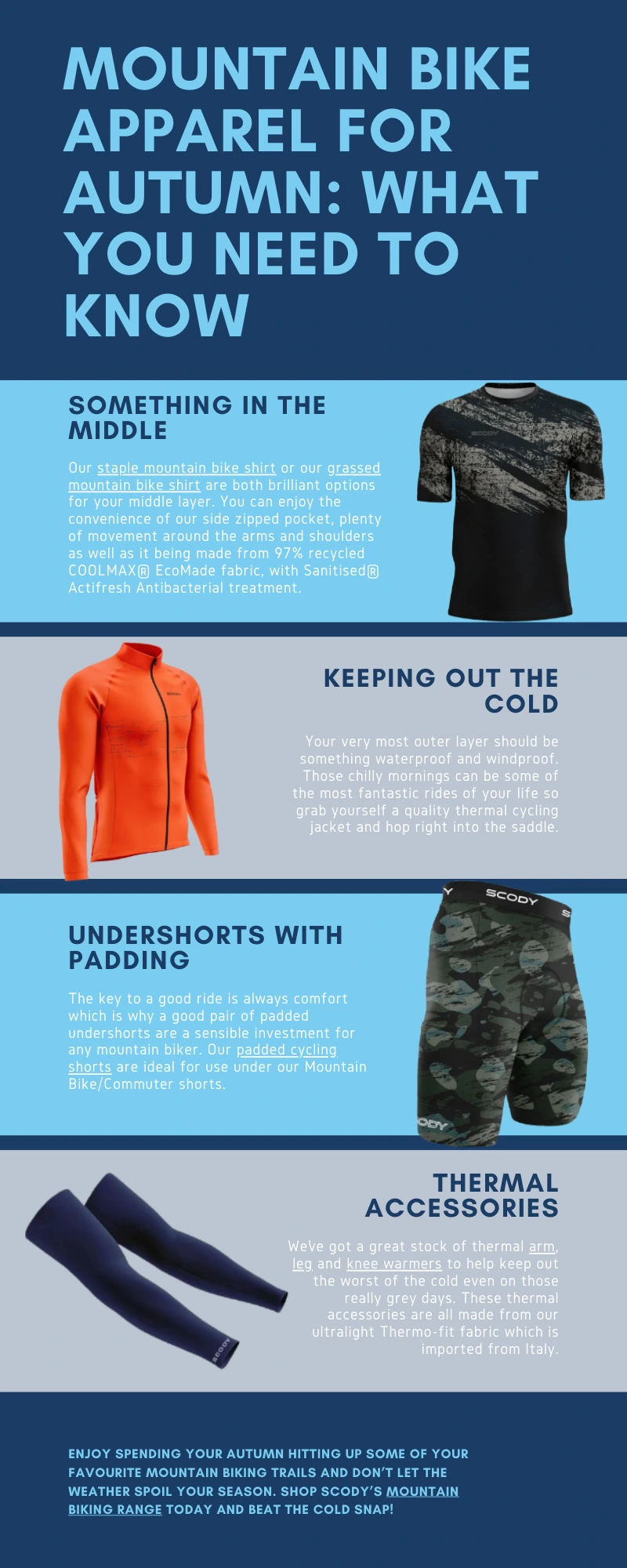 scody mountain bike clothing infographic 